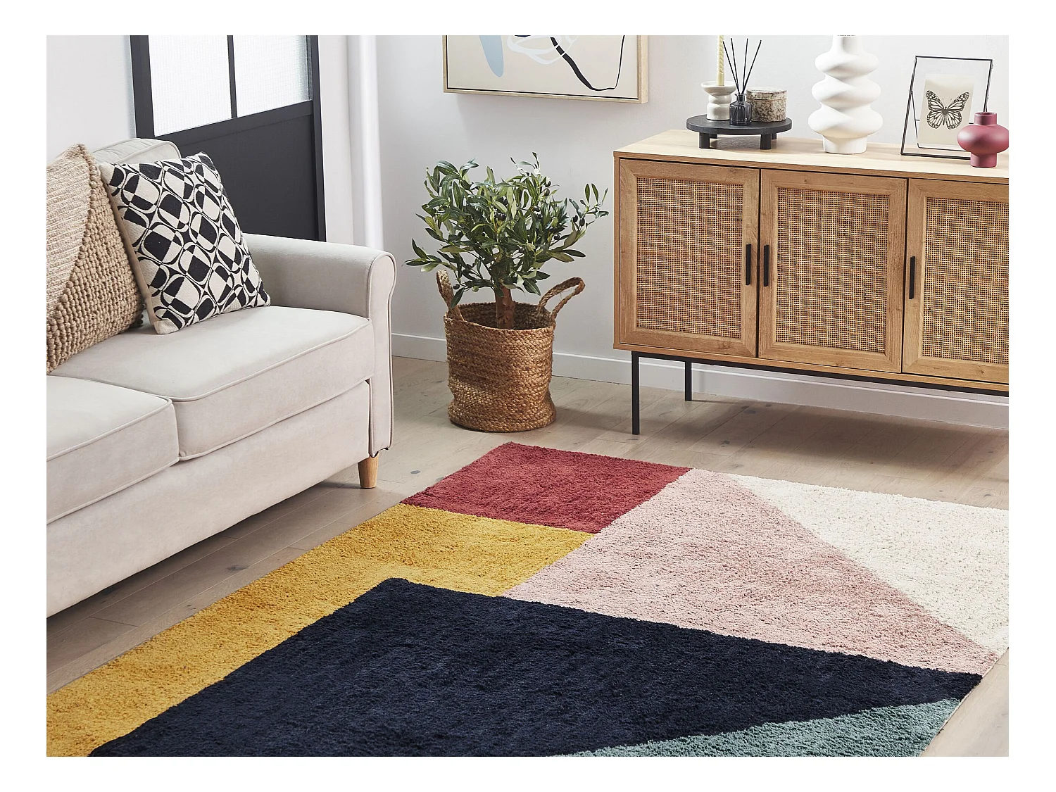 Tappeto multicolore di cotone 160 x 230 cm JALGAON