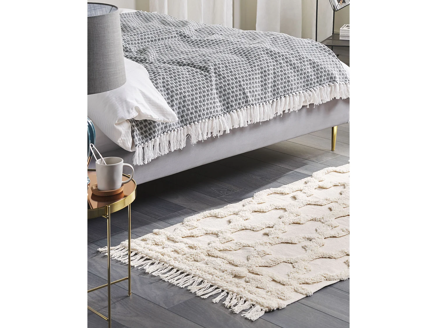 Tapis SULUOVA Beige 80 x 150 cm Coton