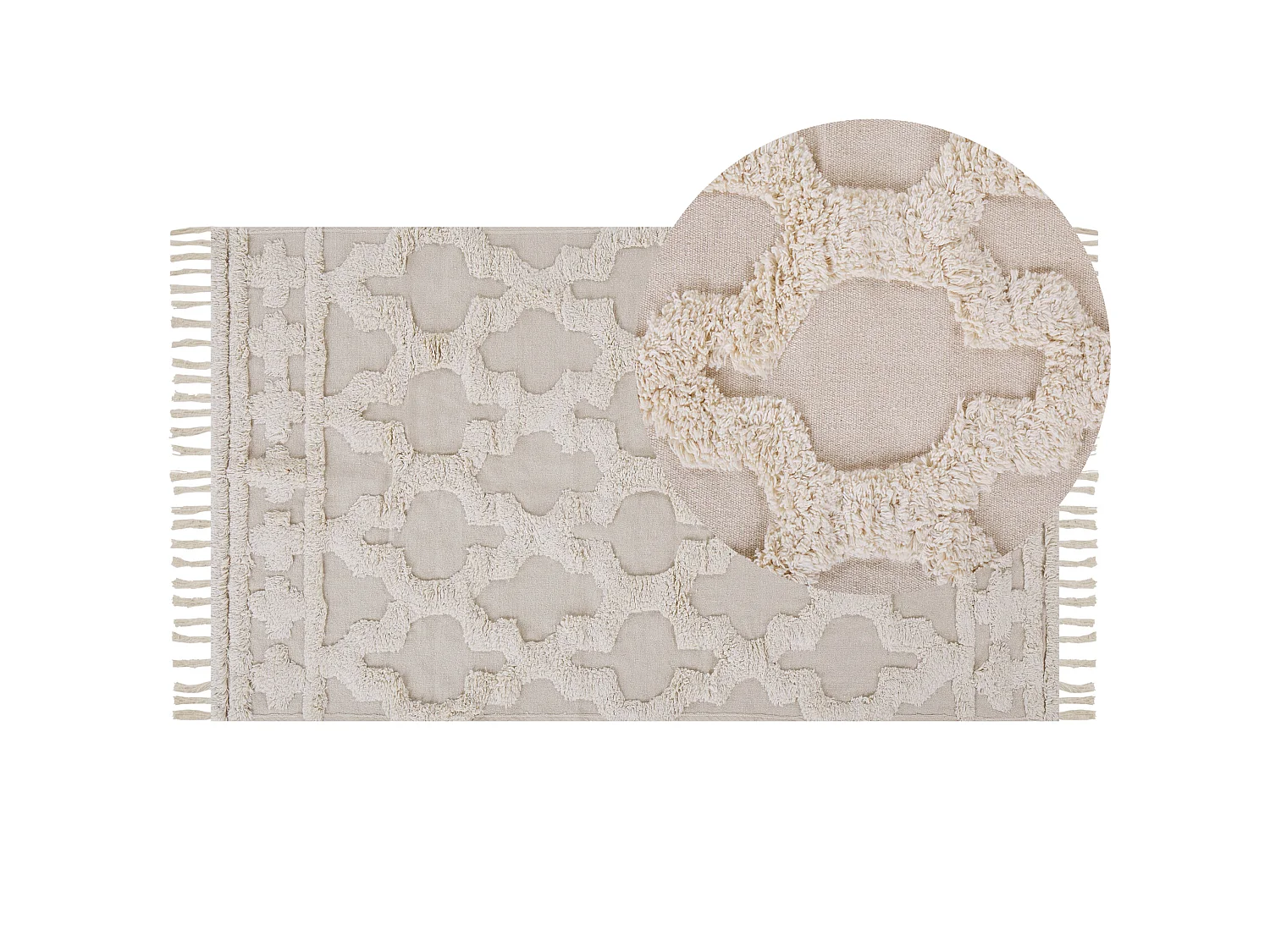 Tapis en coton Beige 80 x 150 cm SULUOVA