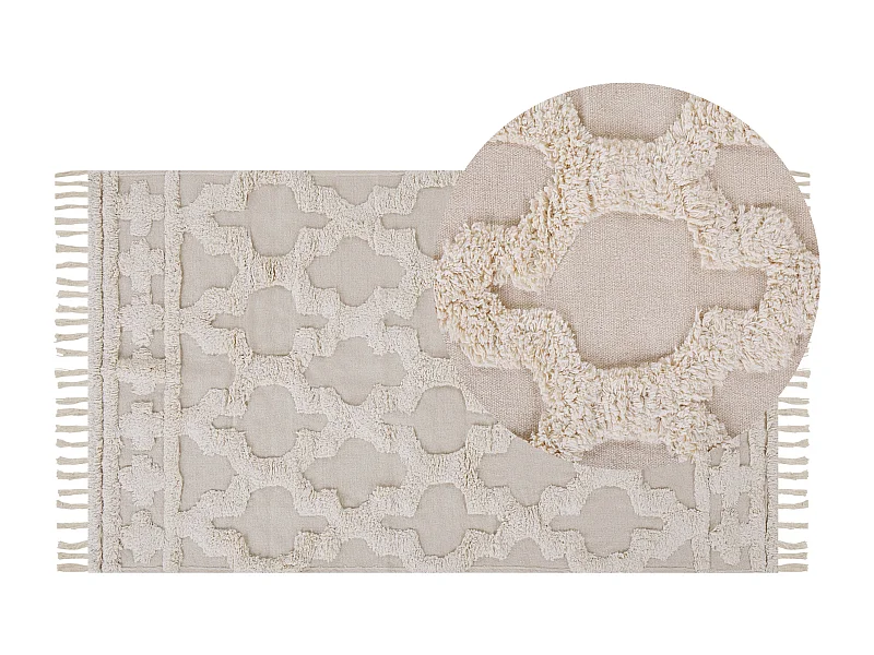 Tapis SULUOVA Beige 80 x 150 cm Coton