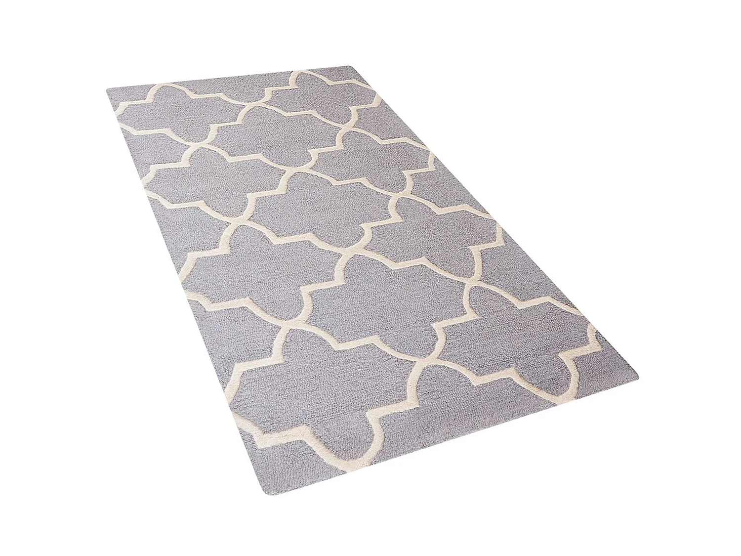 Vloerkleed wol grijs 80 x 150 cm SILVAN