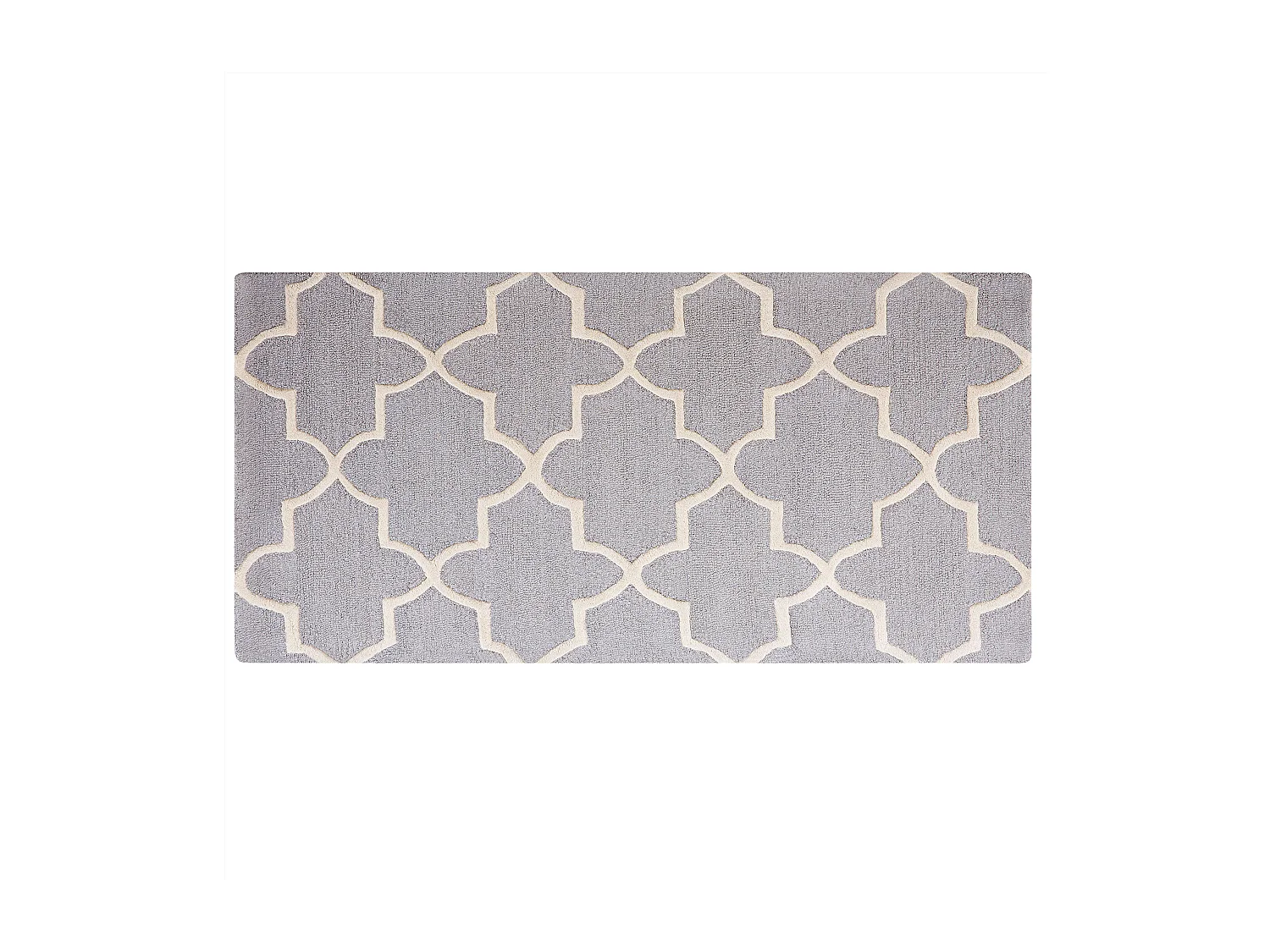 Tapis gris en laine et coton 80 x 150 cm SILVAN
