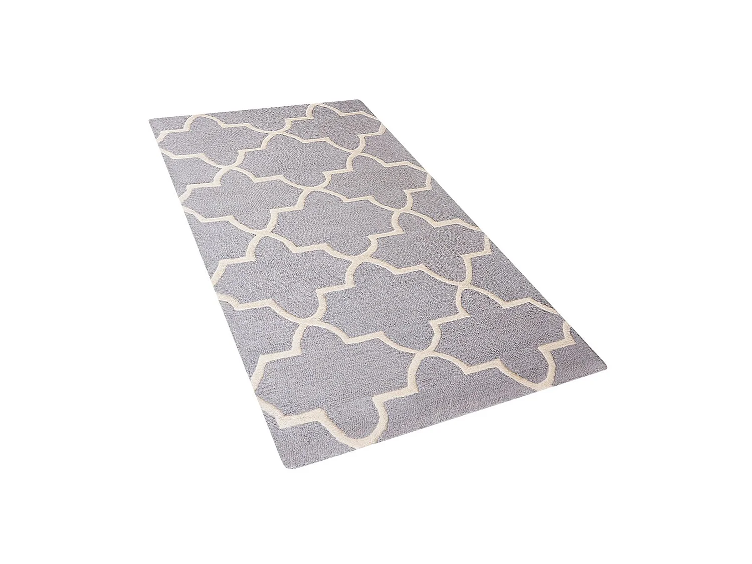 Tapis gris en laine et coton 80 x 150 cm SILVAN
