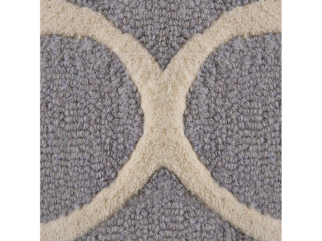 Tapis gris en laine et coton 80 x 150 cm SILVAN