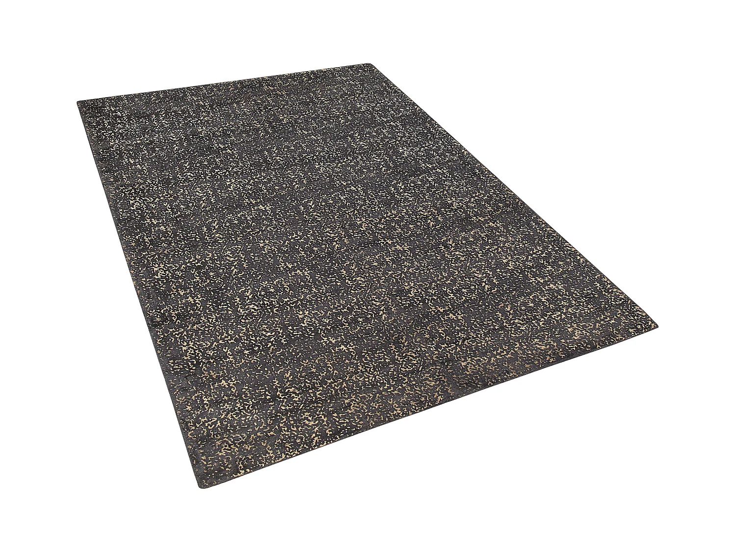 Moderner Teppich Dunkelgrau abstraktes Muster Gold Kurzflor 160x230cm Esel