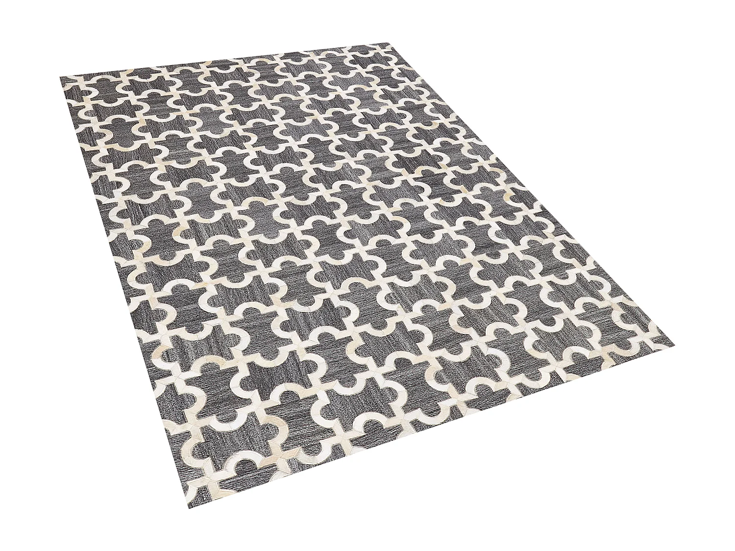 Tapis YEDISU Gris foncé 140 x 200 cm Cuir