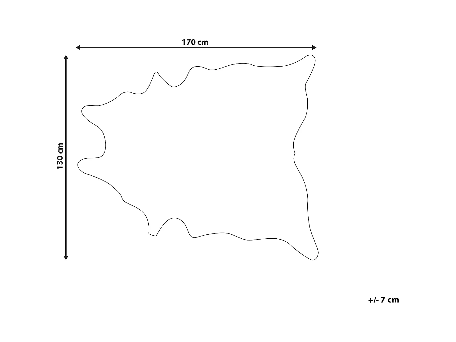 simili de vache BOGONG Marron/blanc 130 x 170 cm