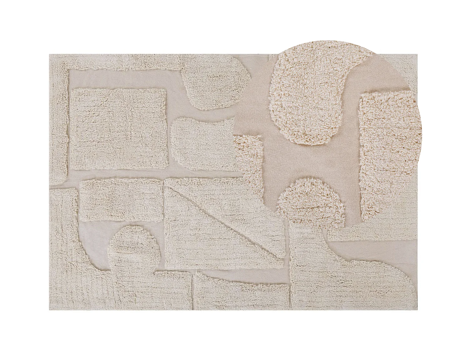 Tapis DIYADIN Beige 160 x 230 cm Coton