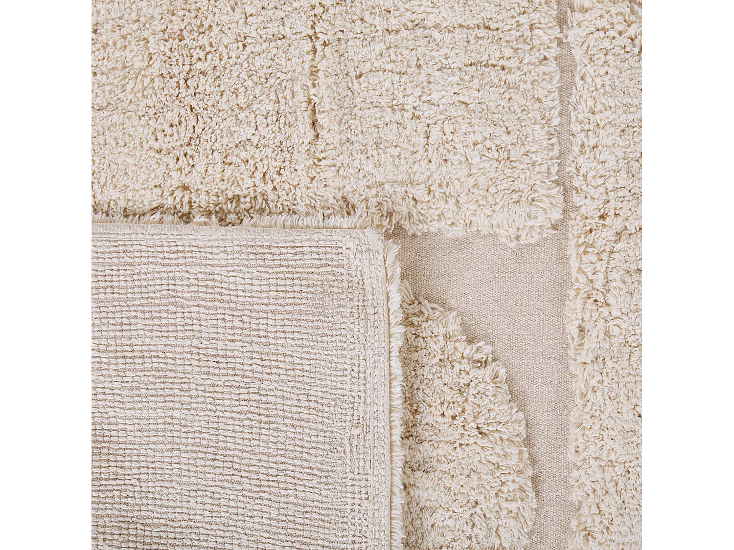 Vloerkleed katoen beige 160 x 230 cm DIYADIN