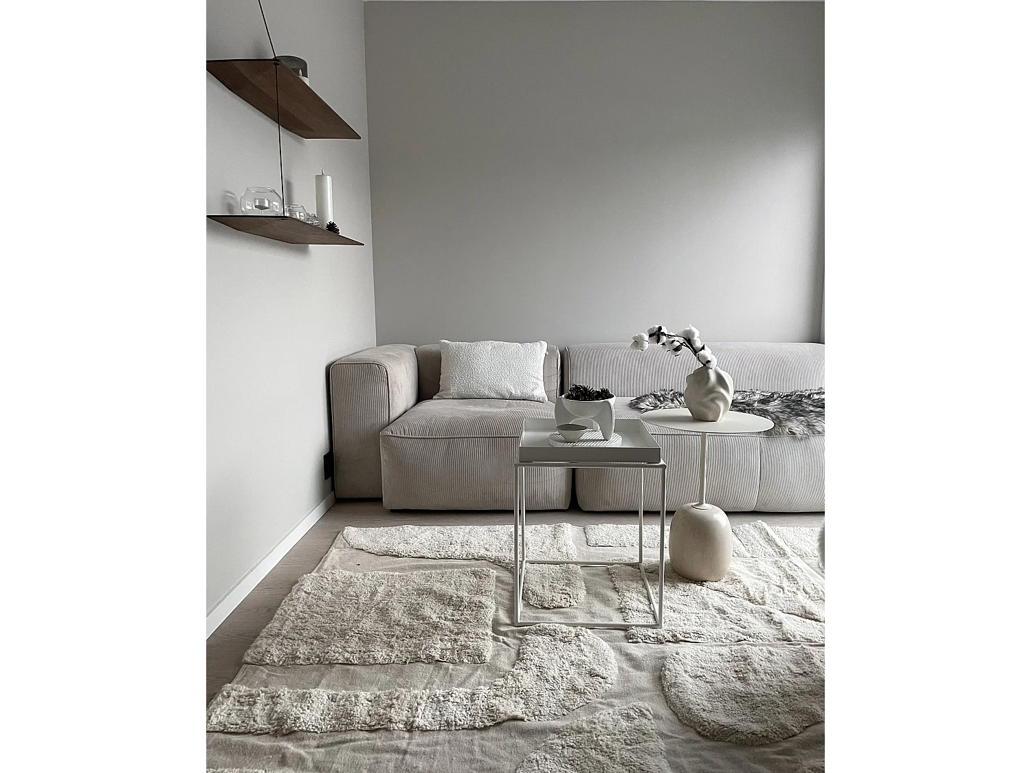 Tapis en coton Beige 160 x 230 cm DIYADIN