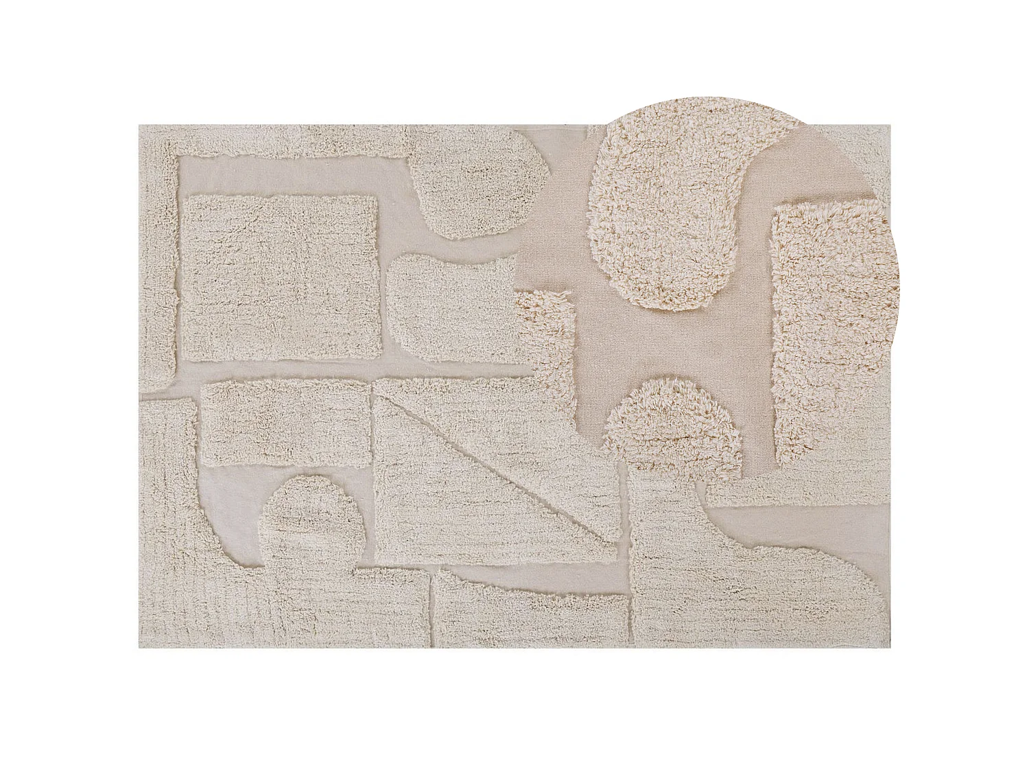 Tapis en coton Beige 160 x 230 cm DIYADIN