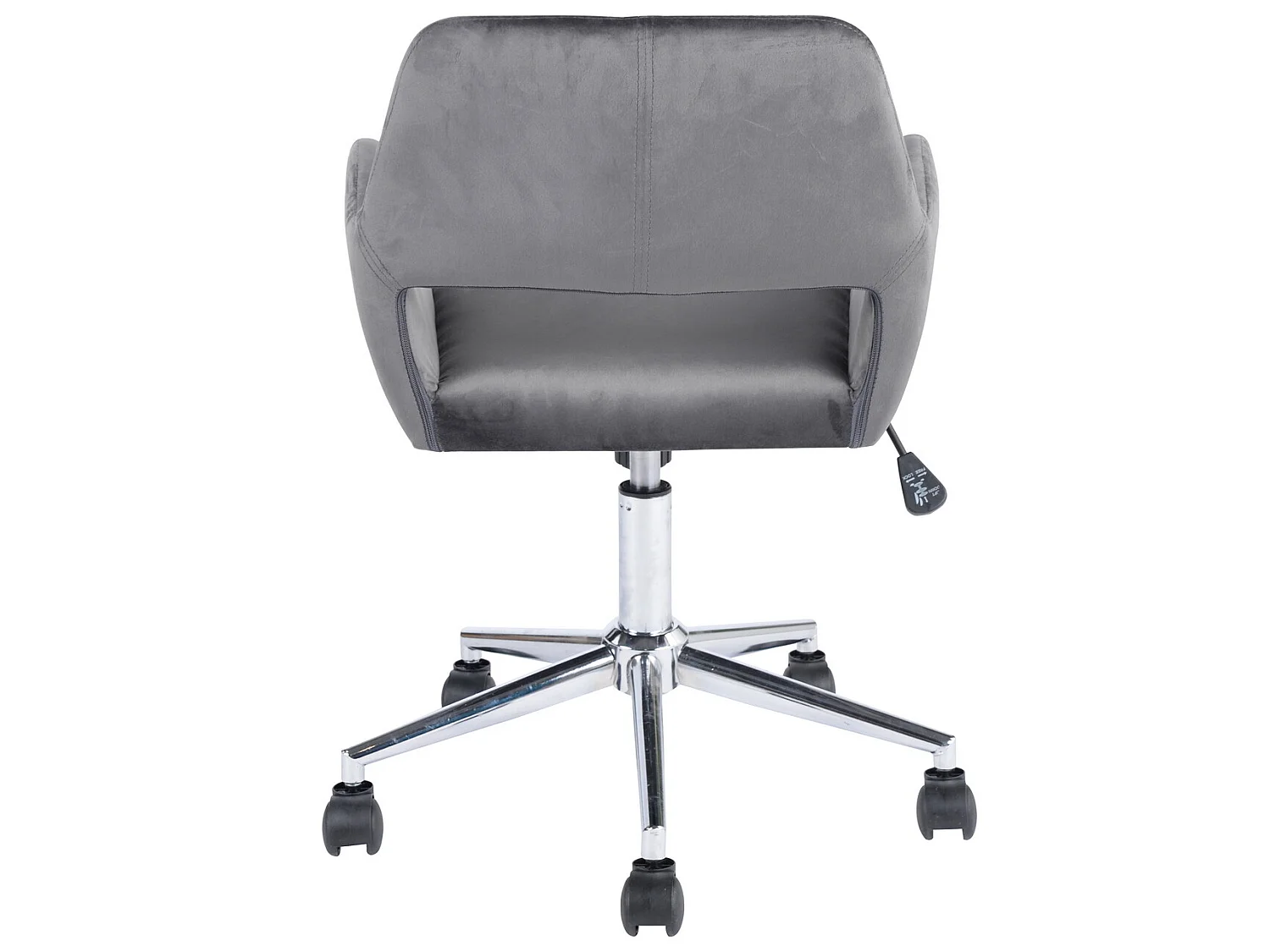 Chaise de bureau grise avec revêtement en tissu - réglable en hauteur - 55 * 56 * 75-85cm