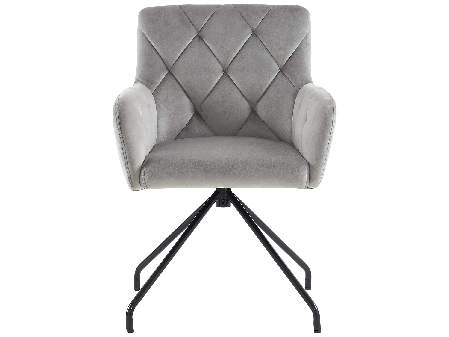 4 eetkamerstoelen met ruitpatroon, lichtgrijze zitting