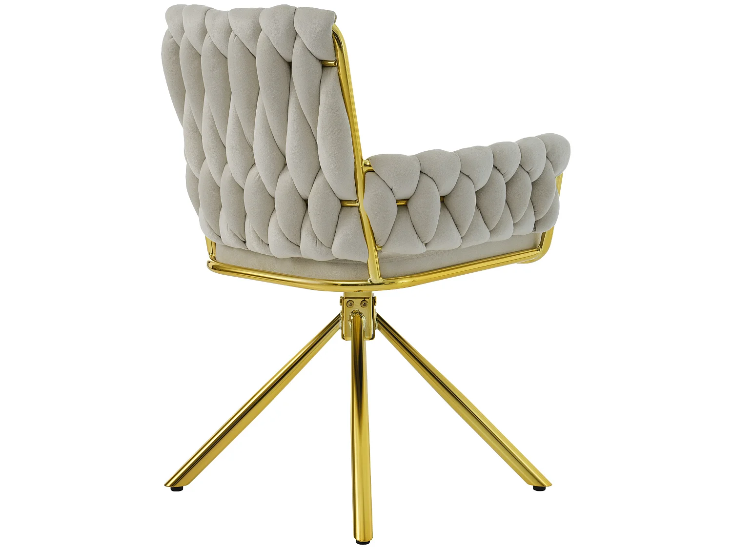 Chaise en velours de luxe pour salle à manger, ensemble de 6 chaises, beige