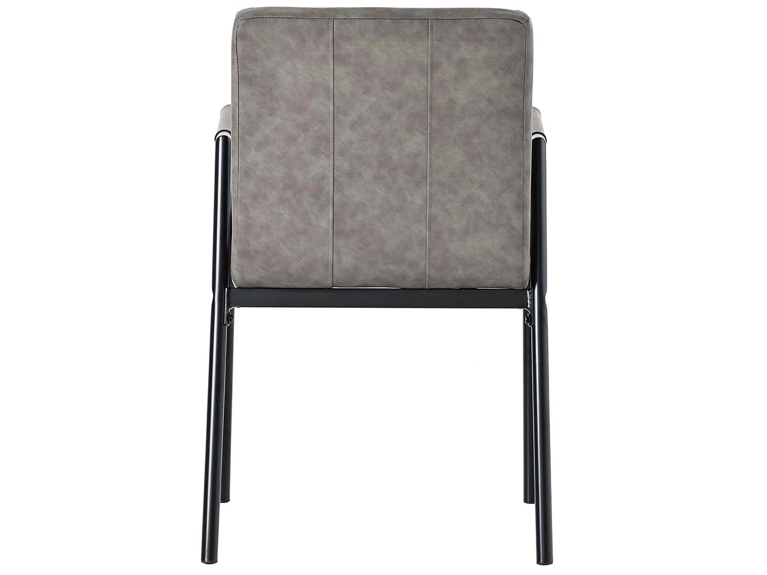 Stoel - set van 6 verticaal gestreepte eetkamerstoelen, grijs