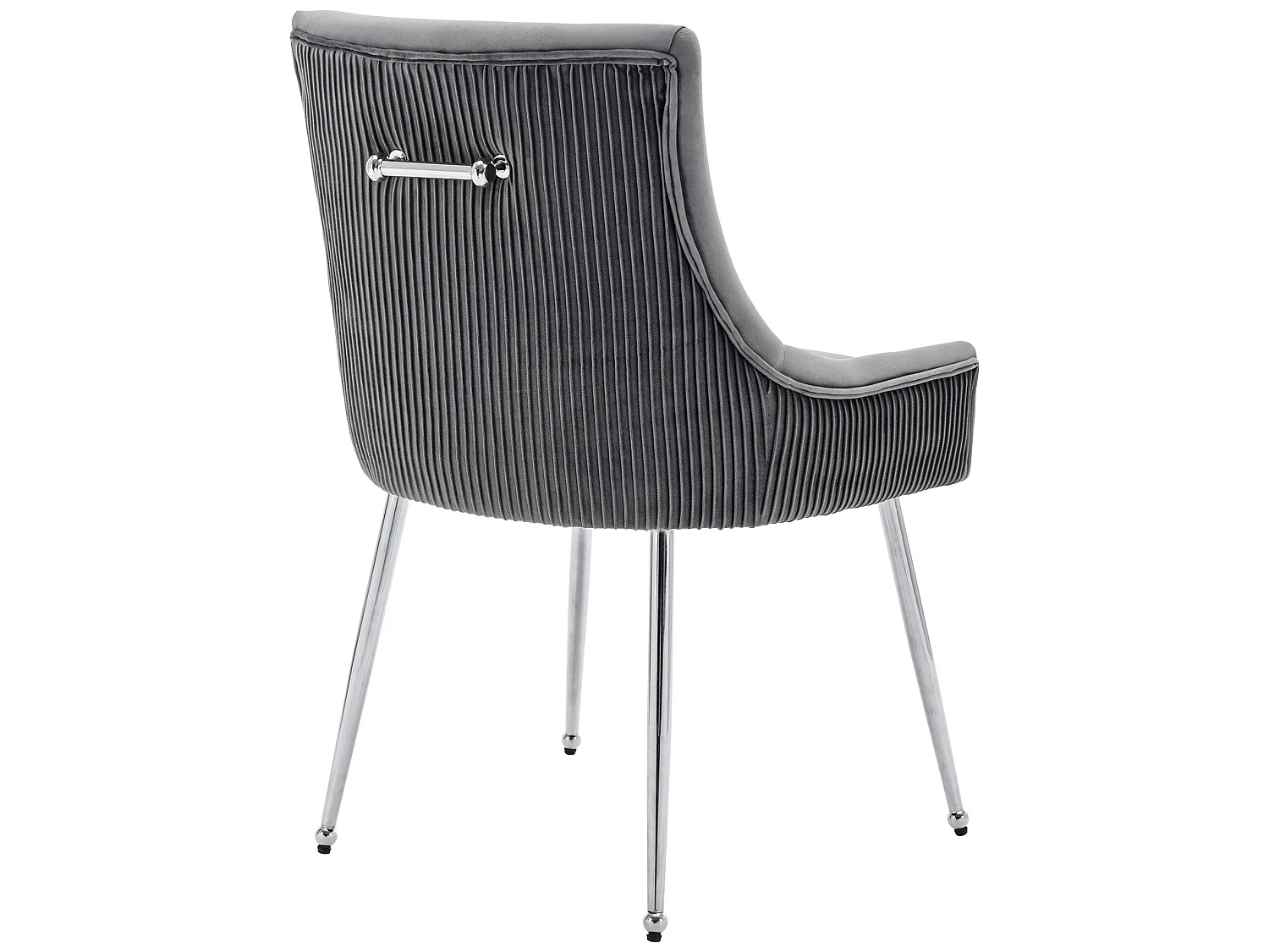Eetkamerstoel met verticale strepen, grijs