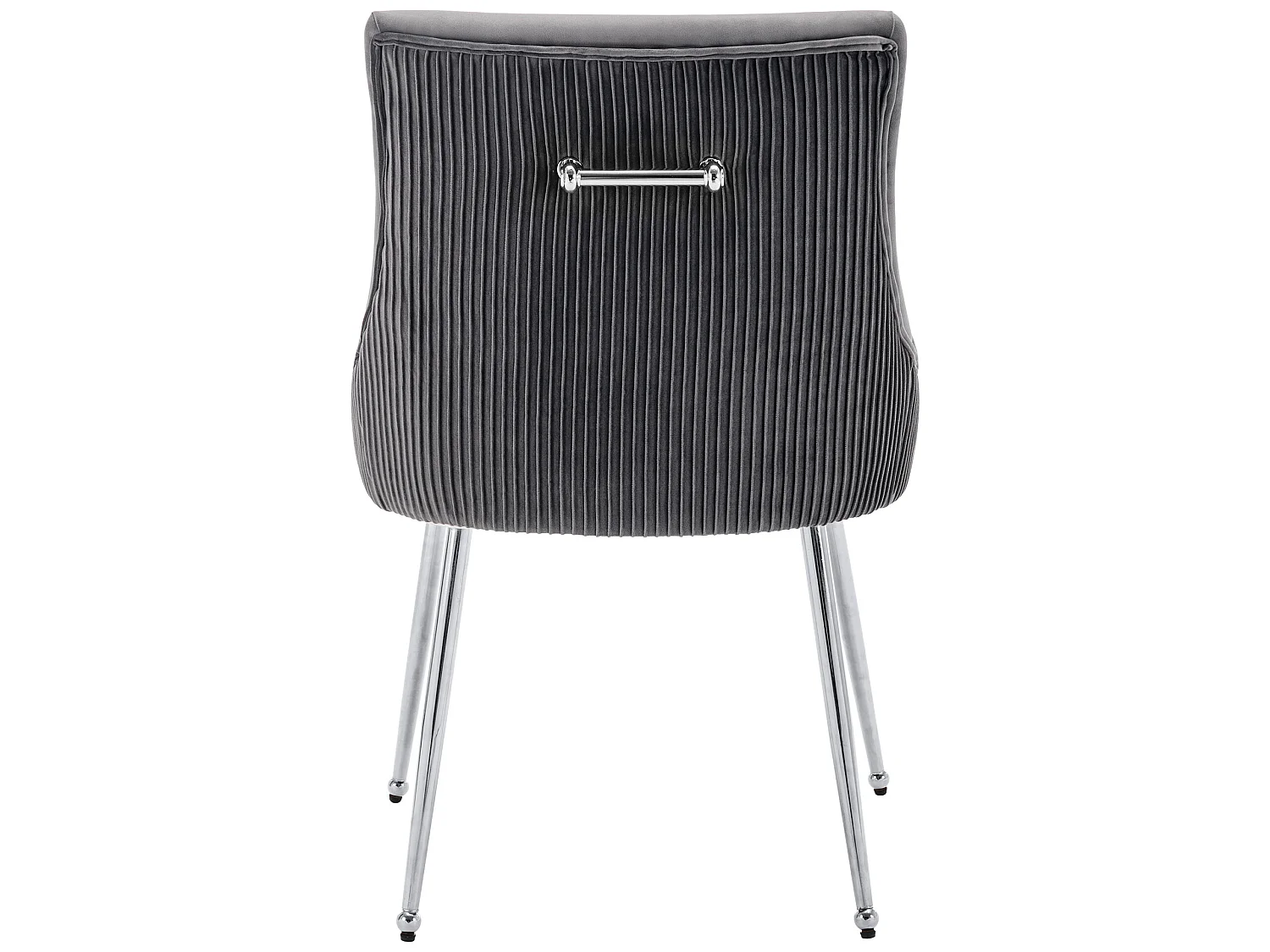 Eetkamerstoel met verticale strepen, grijs