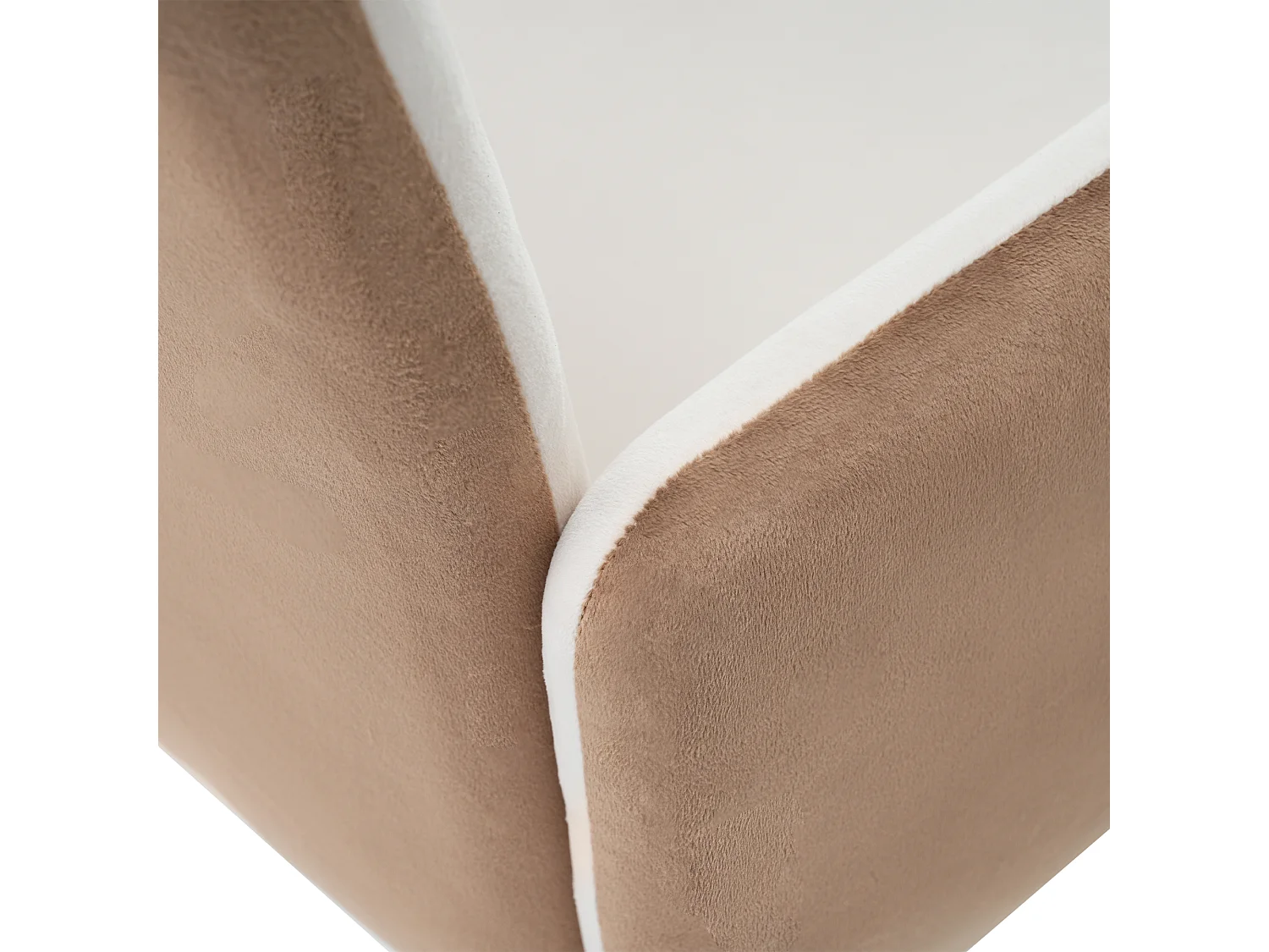 Bijpassende fluwelen stoel, set van 1, eetkamerfauteuil, draaistoel, beige