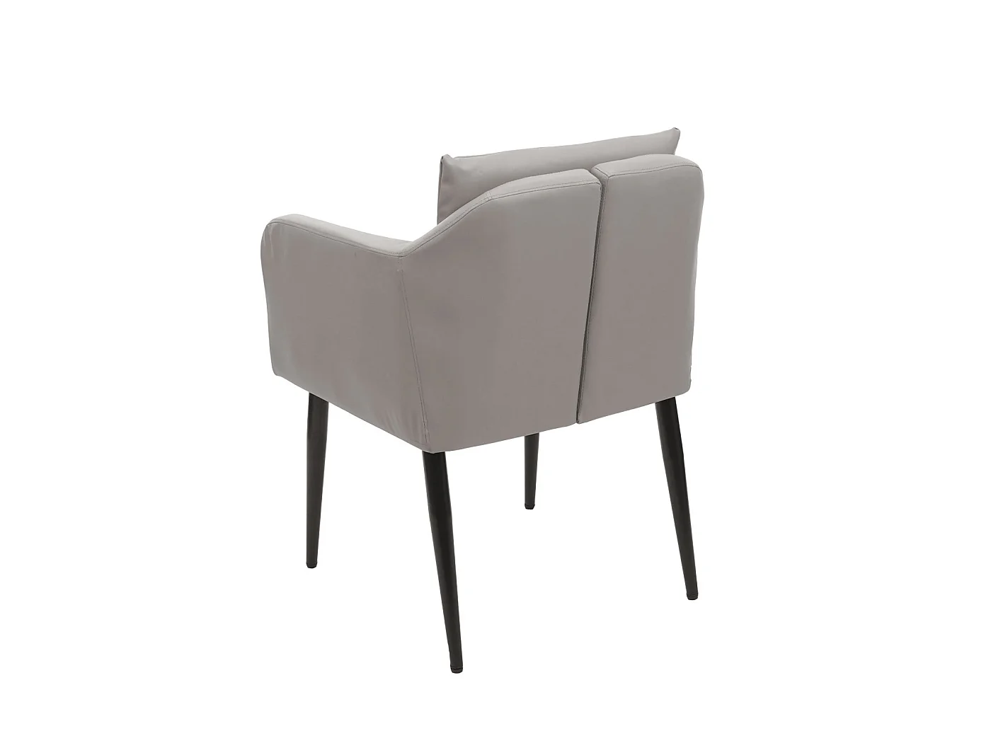 Silla de comedor MCW-H93 (set de 2),  polipiel gris topo