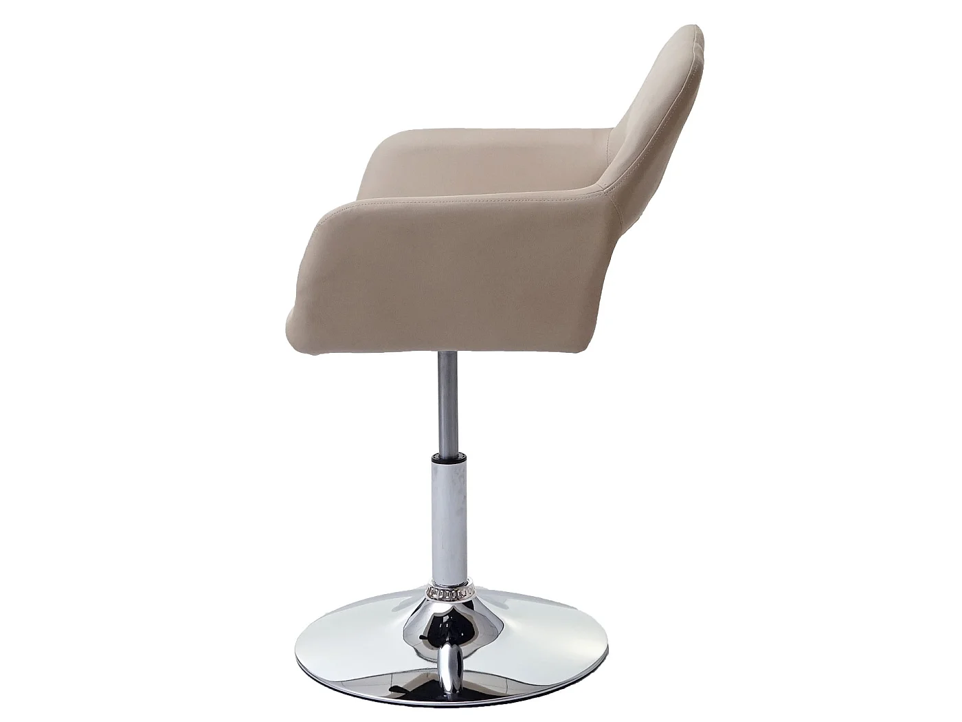 Eetkamerstoel MCW-A50 III (set van 6),  crème, chromen onderstel