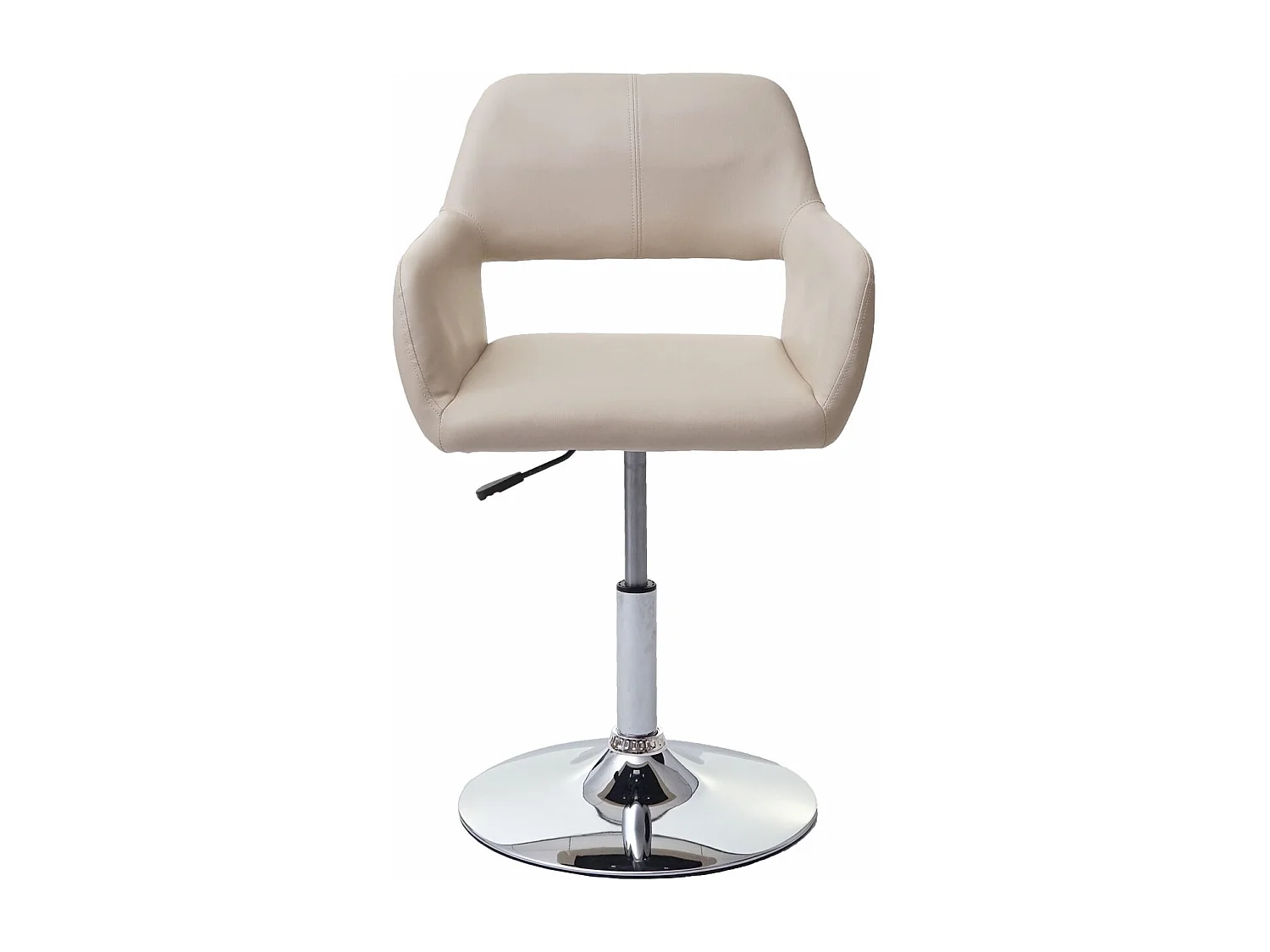 Esszimmerstuhl MCW-A50 III (6er-Set), Creme, Chromfuß