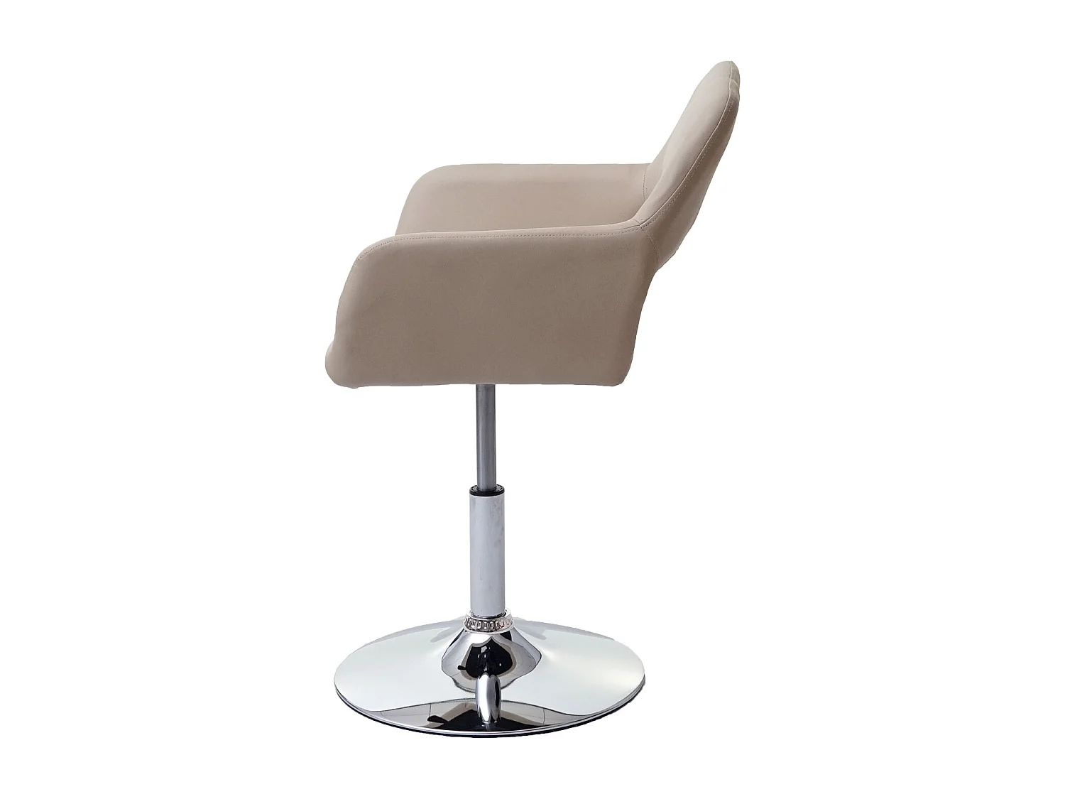 Esszimmerstuhl MCW-A50 III (6er-Set), Creme, Chromfuß