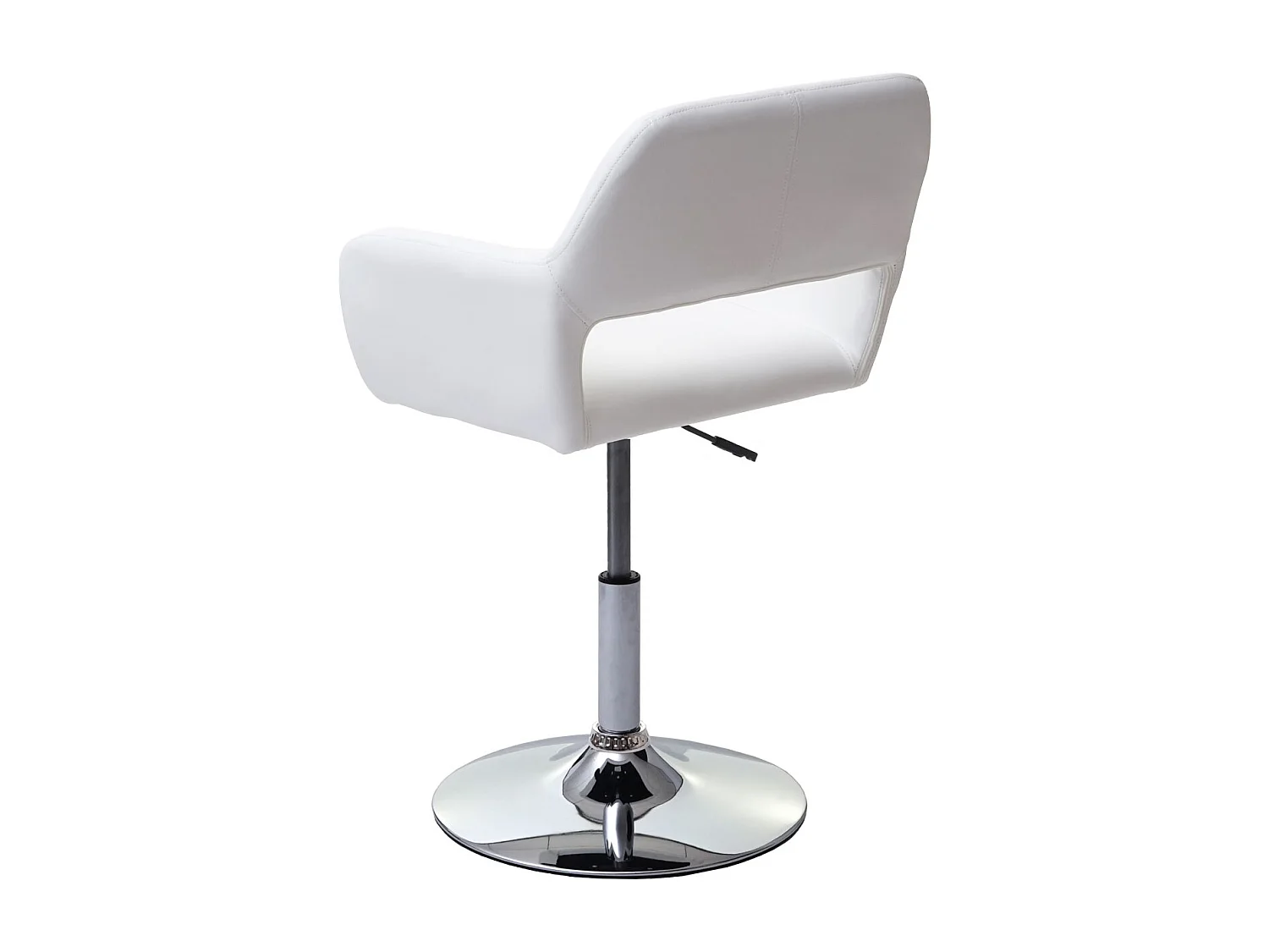 Krzesło do jadalni MCW-A50 III (zestaw 6 sztuk),  biały, chromowana podstawa