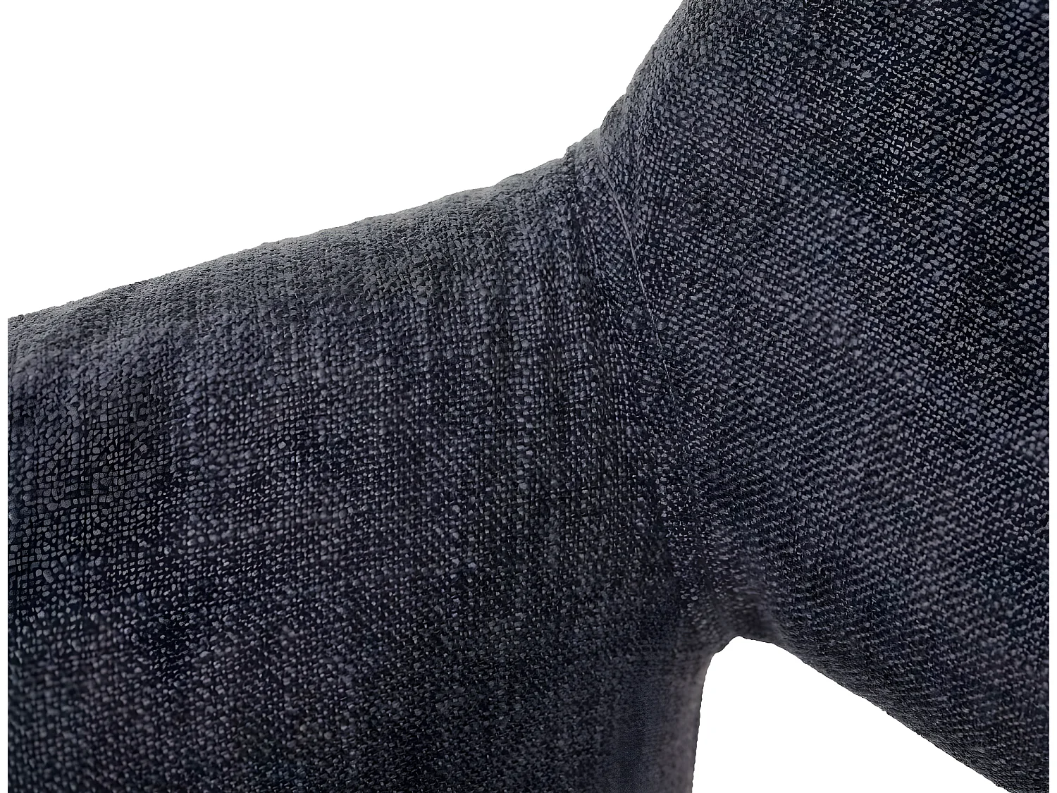 Sedia sala da pranzo MCW-A50 III design retro metallo cromato tessuto grigio scuro