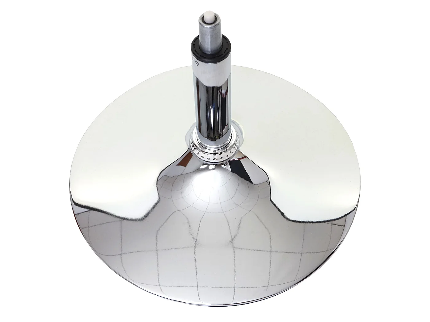 Sedia sala da pranzo MCW-A50 III design retro metallo cromato tessuto grigio scuro