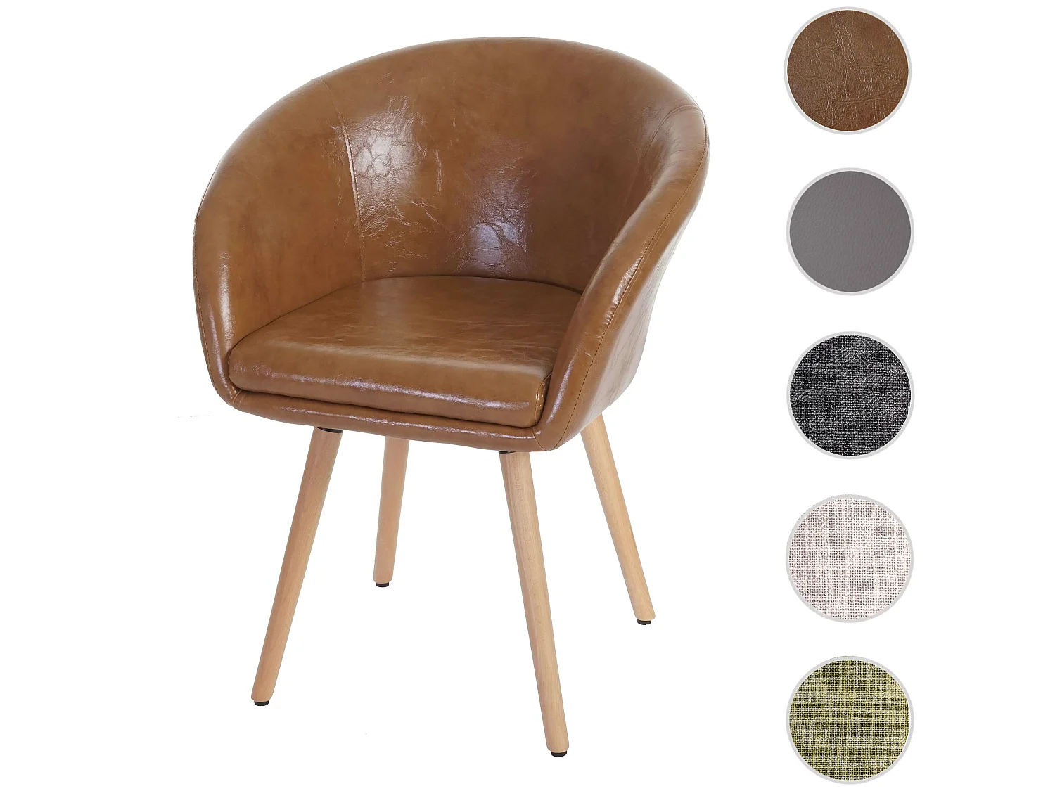 Chaise de salle à manger Vaasa T633,  similicuir, aspect daim