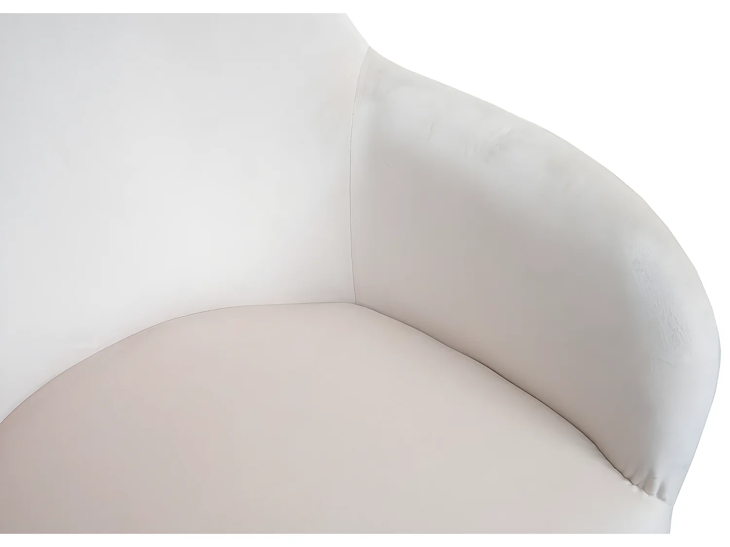 Chaise de salle à manger MCW-F18 (lot de 6),  velours crème-blanc, pieds dorés