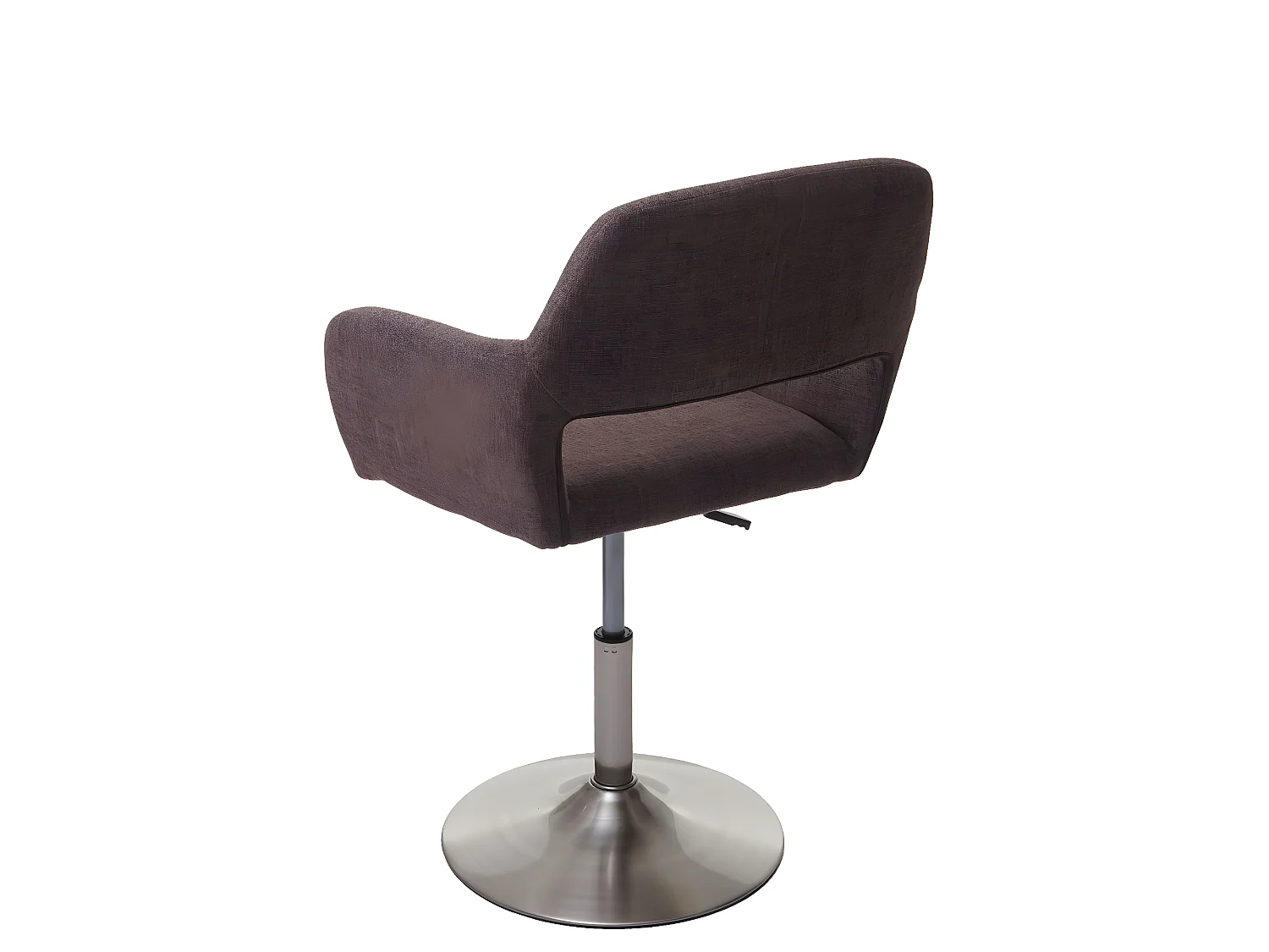 Chaise de salle à manger MCW-A50 III,  marron, pied en métal brossé