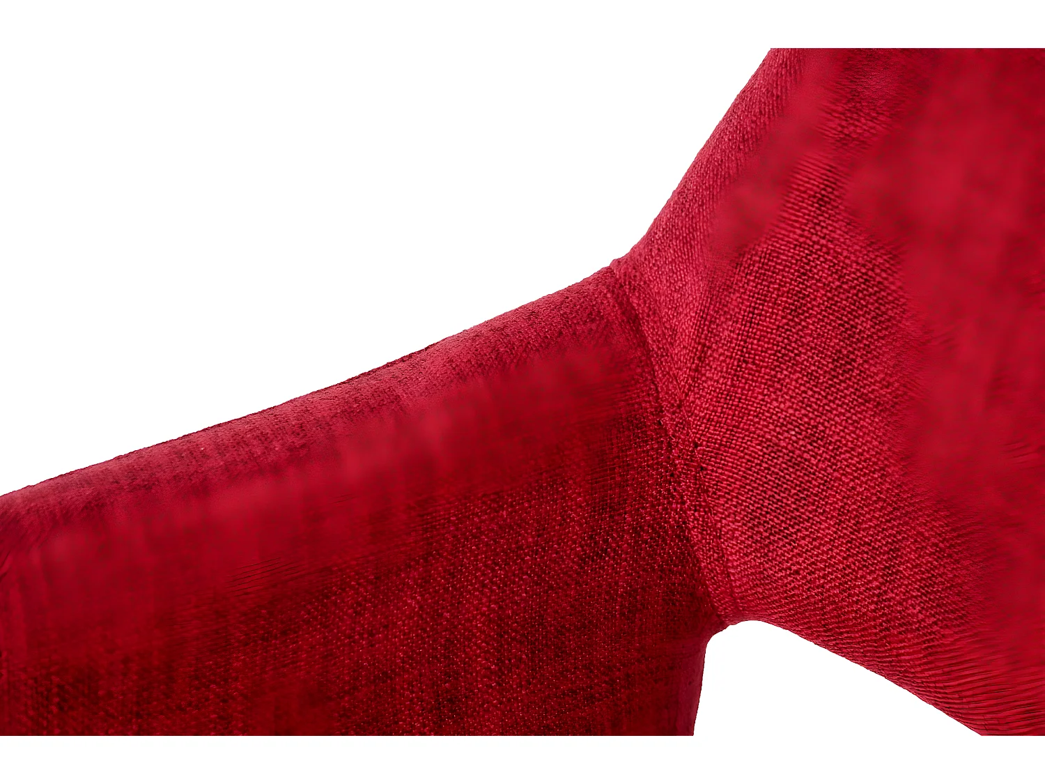 Sedia sala da pranzo MCW-A50 III design retro metallo cromato tessuto rosso