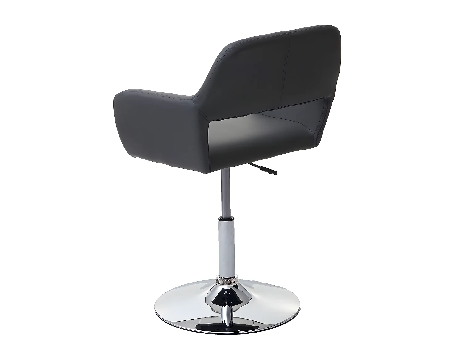 Silla de comedor MCW-A50 III (juego de 6),  gris, base cromada