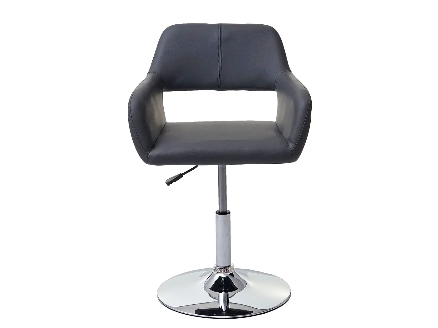 Chaise de salle à manger MCW-A50 III (lot de 6),  gris, pied chromé