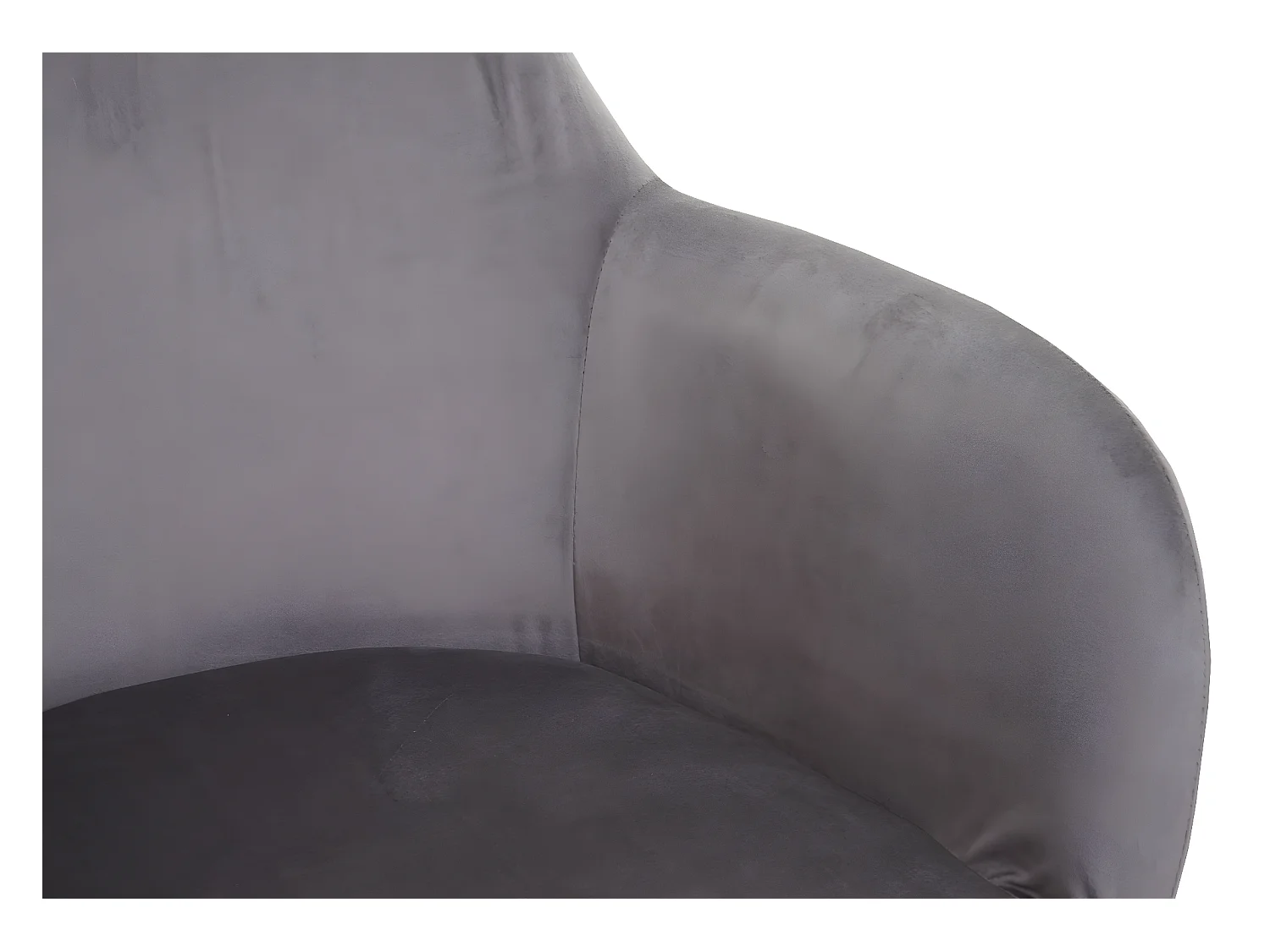 Esszimmerstuhl MCW-F18 (6er-Set), Samt grau, goldene Beine