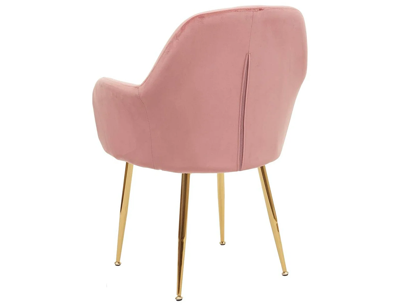 Eetkamerstoel MCW-F18 (set van 6),  fluweel antiek roze, gouden poten