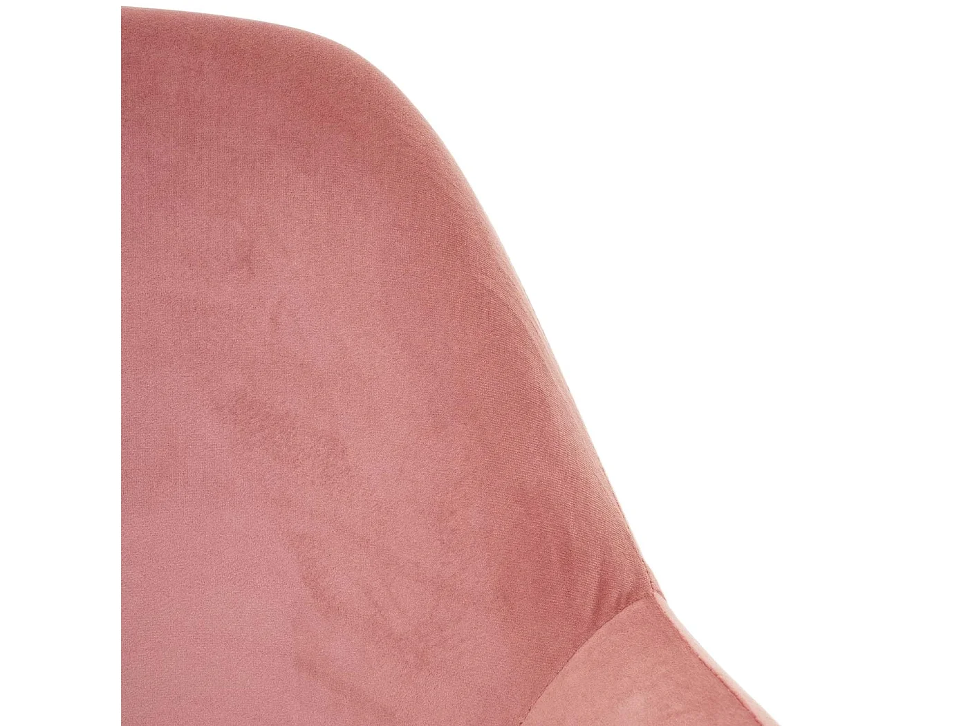 Silla de comedor MCW-F18 (juego de 6),  terciopelo rosa antiguo, patas doradas