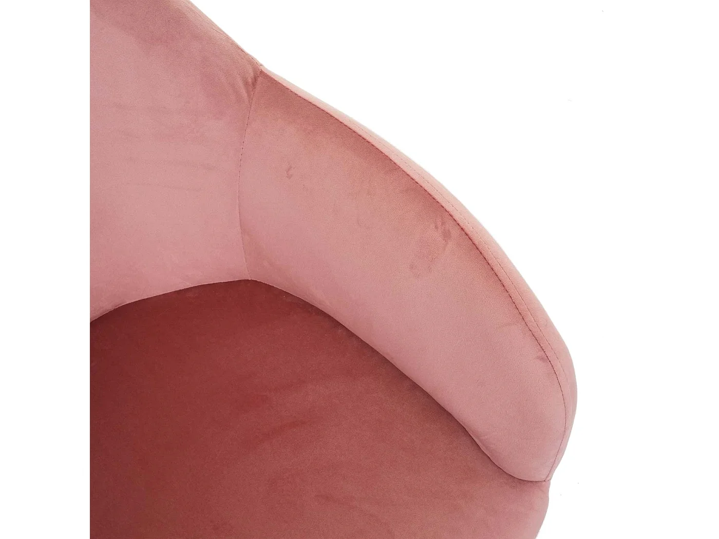 Chaise de salle à manger MCW-F18 (lot de 6),  velours vieux rose, pieds dorés