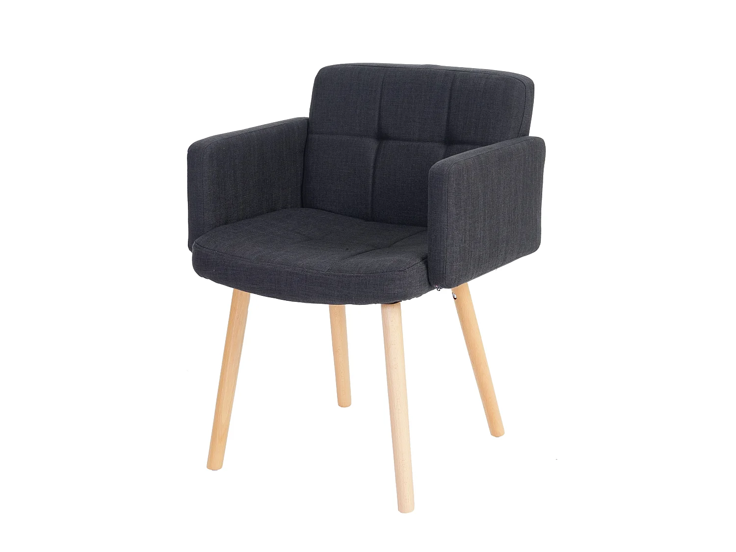 Chaise de salle à manger Houston II,  tissu, gris foncé