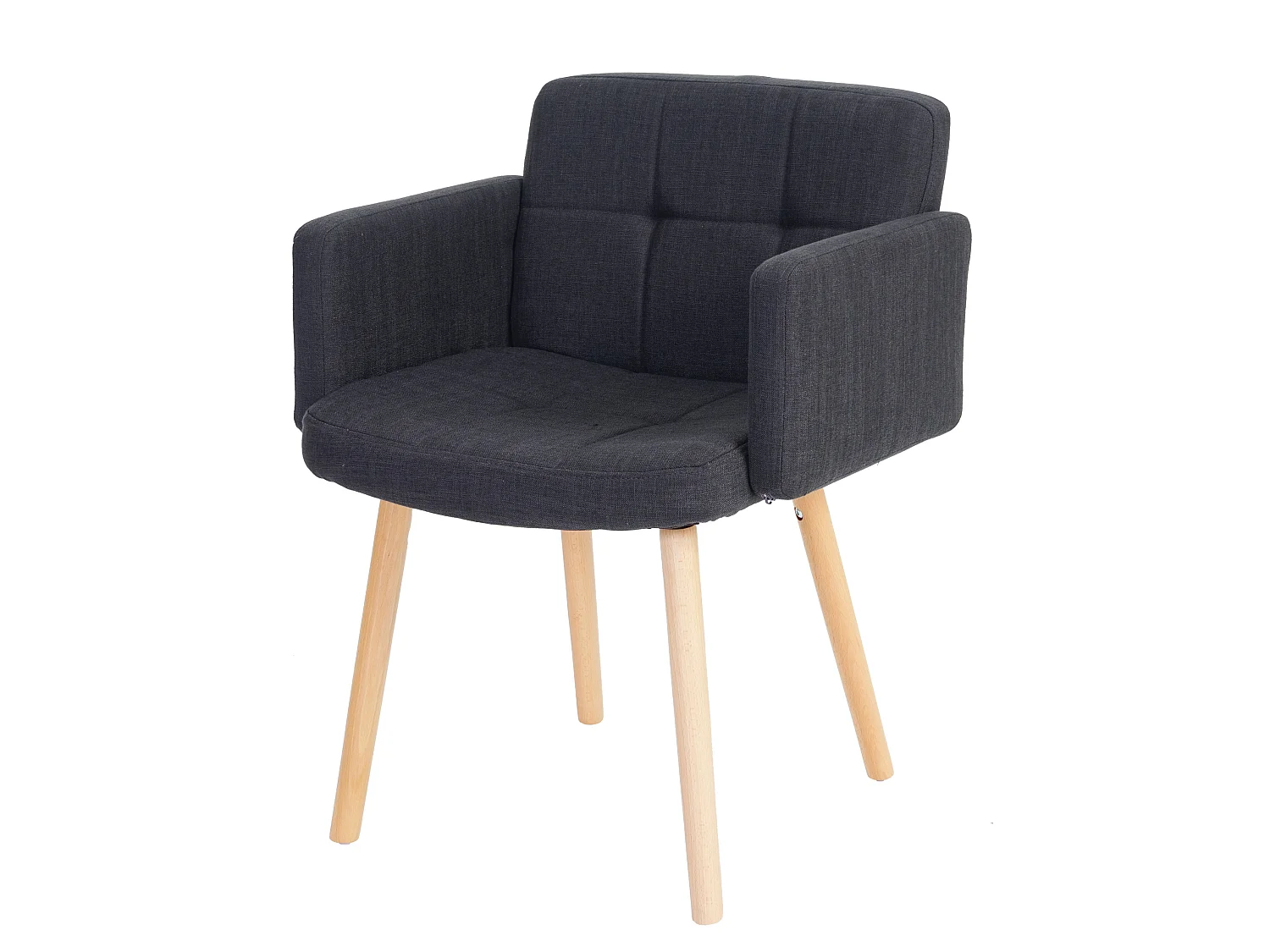 Chaise de salle à manger Houston II,  tissu, gris foncé