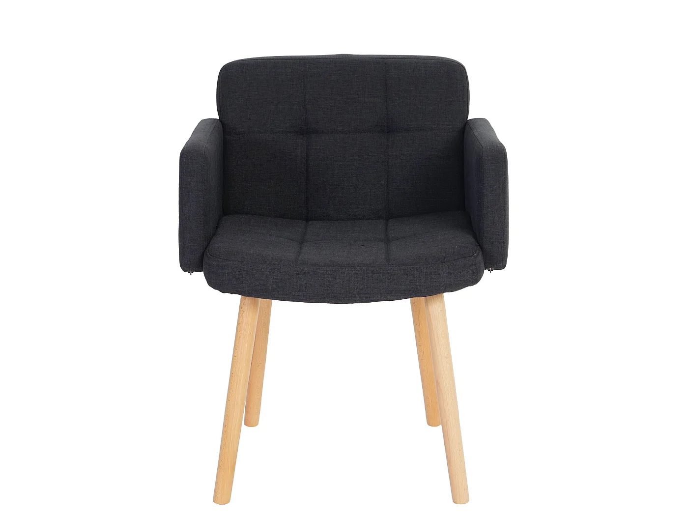 Chaise de salle à manger Houston II,  tissu, gris foncé