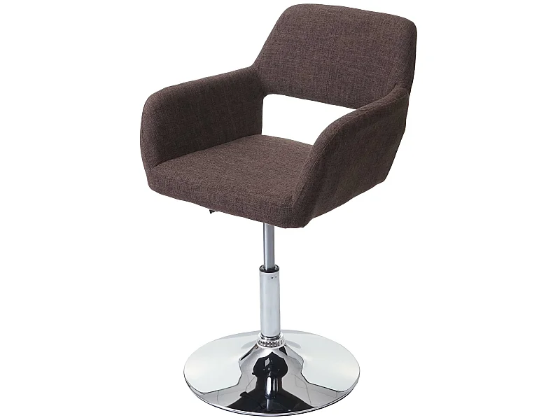 Esszimmerstuhl MCW-A50 III, Braun, Chromfuß