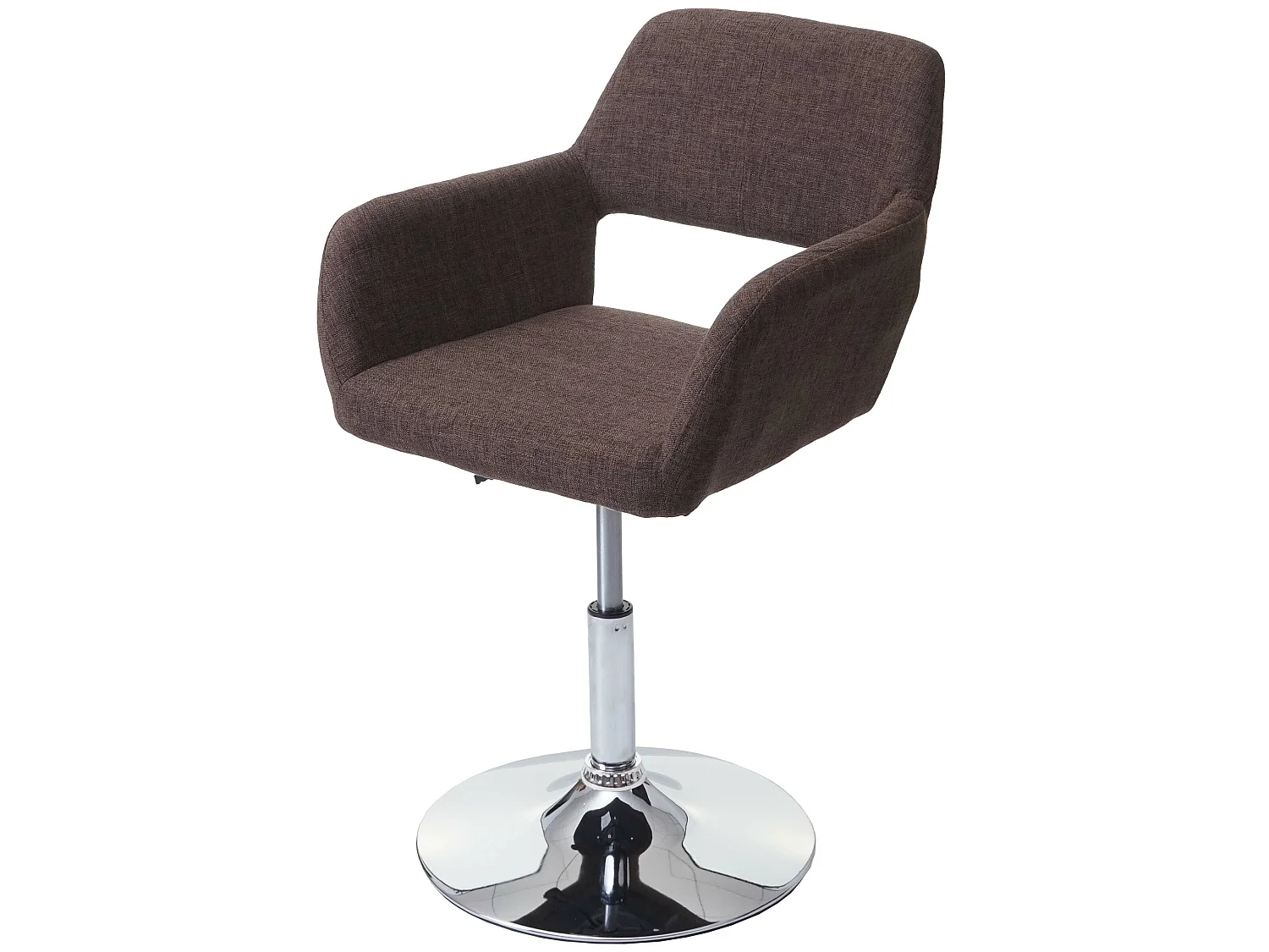 Krzesło do jadalni MCW-A50 III,  brązowy, chromowana podstawa