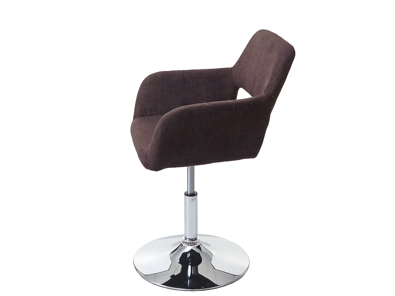 Krzesło do jadalni MCW-A50 III,  brązowy, chromowana podstawa