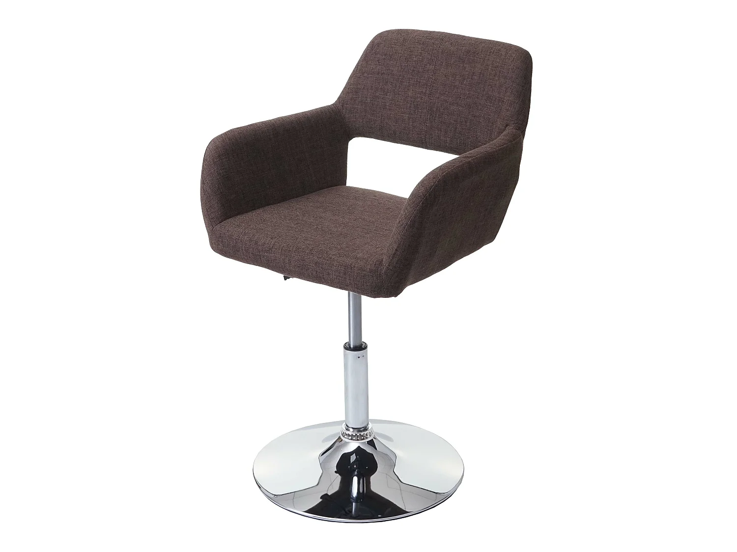 Eetkamerstoel MCW-A50 III,  bruin, voet chroom