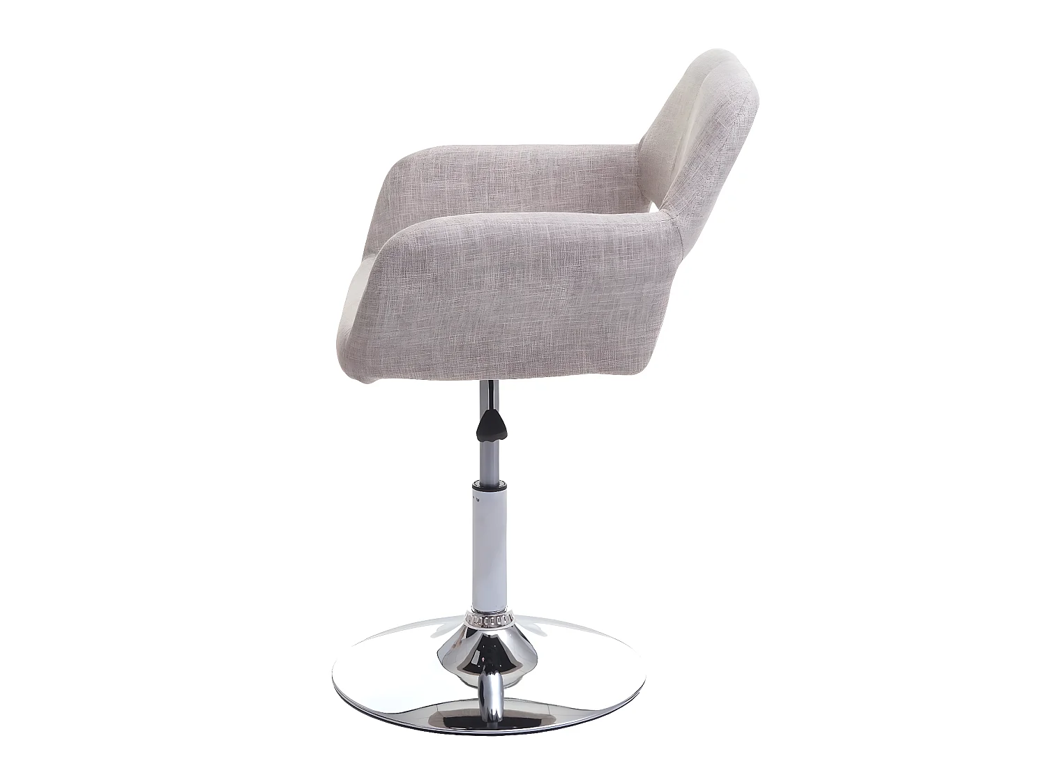 Silla de comedor MCW-A50 III,  crema/gris, base cromada