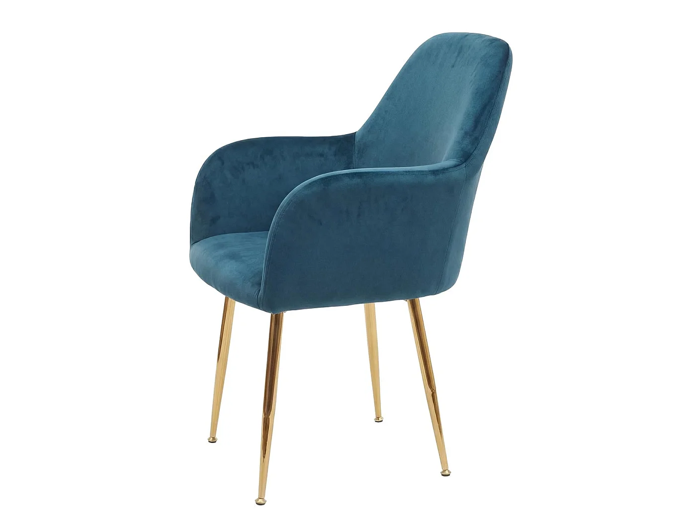 Chaise de salle à manger MCW-F18 (lot de 6),  velours menthe, pieds dorés