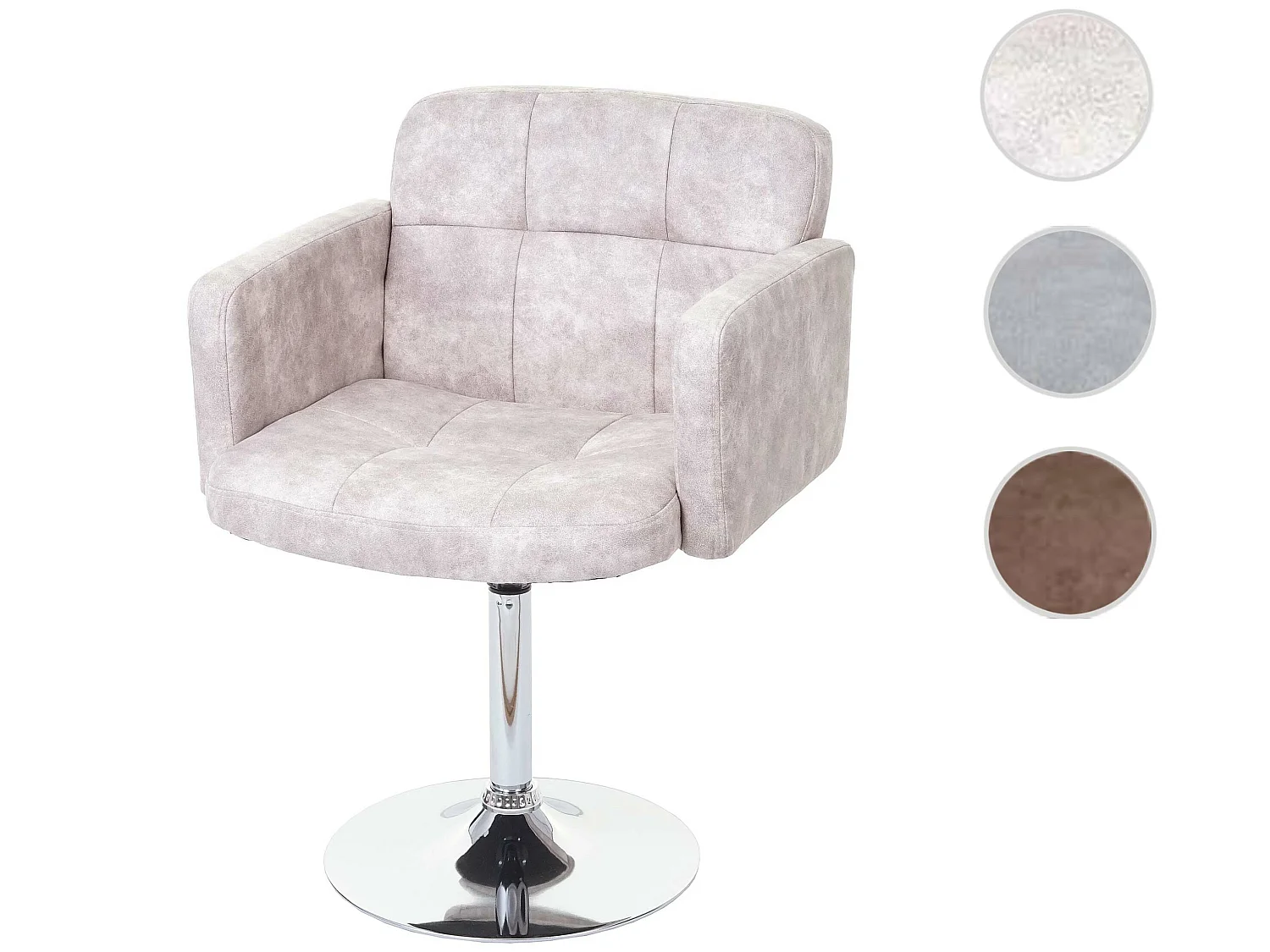 Chaise de salle à manger Houston,  vintage, gris clair