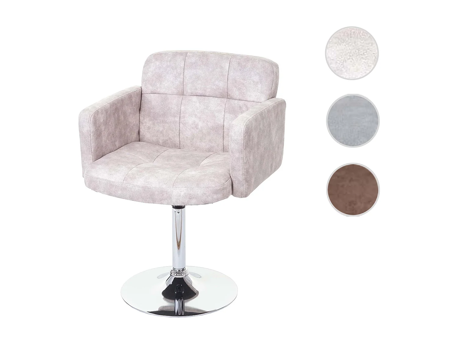 Chaise de salle à manger Houston,  vintage, gris clair